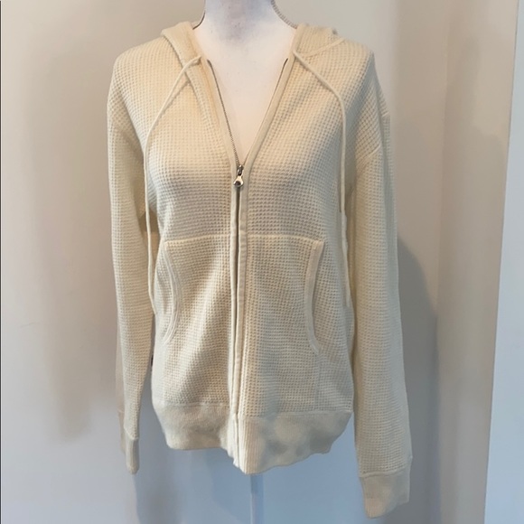Cream Prps waffle zip up sweater. NWT - Picture 1 of 4